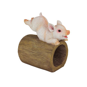 Nanwei Résine Jardin Décoratif <span class=keywords><strong>Cochon</strong></span> Statue Gouttière Descente Extension avec Peint Ornements Résine Artisanat Figurine Modèle <span class=keywords><strong>Peinture</strong></span> - Product Image 2
