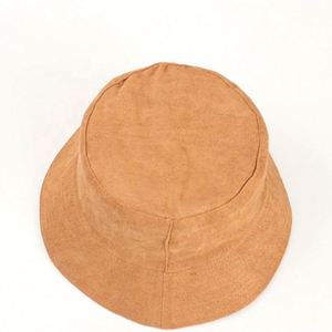 Autumn Winter New Reversible Suede Wide Brim Flat Basin <b>Hat</b> <b>for</b> Men Women Versatile Solid Color Bucket <b>Hat</b> - Product Image 5