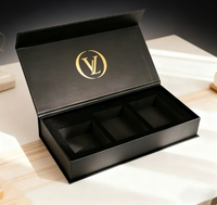 Boîte en carton ondulé personnalisée de luxe en velours pour parfum, huile essentielle, vernis à ongles, sérum, cosmétiques UV, boîte en papier