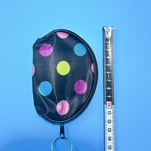 Oval coin purse, polka dot zipper <b>small</b> <b>wallet</b>, women's coin purse, 1 yuan, 2 yuan general merchandise purse - Product Image 1