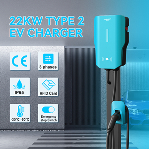 Nouvelle borne de recharge murale pour voiture électrique Simsukian SK-AC09 <span class=keywords><strong>22</strong></span> <span class=keywords><strong>kW</strong></span> AC, LED, IEC 62196-2 (Type 2 Mennekes), 32A, 220-480V, certifiée CE - Product Image 3