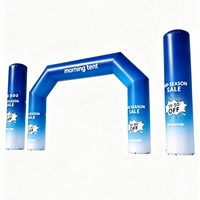 Arche gonflable géante publicitaire en PVC 2027, fournisseur de confiance, taille personnalisée, avec LED, vente en gros pour événements de course et de fin de parcours