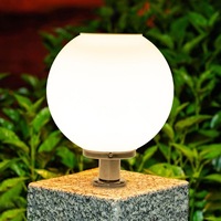 Nouvelle clôture porte éclairage Led Globe jardin chemin Villa paysage pelouse lumières cristal boule de verre extérieur pilier lumière lampe