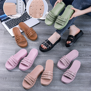 Sandalias Planas de Alta Calidad, Antideslizantes, a la Moda, Pantuflas de PVC para Mujer, Ideales para el Verano - Product Image 3