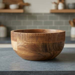 Cuencos de Cocina de Madera de Acacia Hechos a Mano, de Lujo, Pulidos, Aptos para Lavavajillas, Utensilios de Cocina y Vajilla - Product Image 3