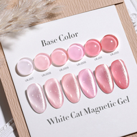 UR SUGAR 15ml Gel magnétique blanc effet œil de chat haute brillance OEM, vernis à ongles gel effet œil de chat super brillant galactique clair de lune pour ongles