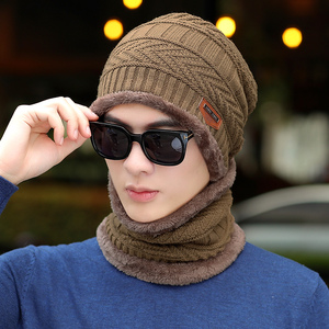 Cappelli Invernali Caldi Lavorati a Maglia per Uomo, Berretti e Sciarpe per Esterno - Product Image 4