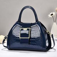 Sac à bandoulière de luxe léger en cuir PU brillant à motif pierre grande capacité pour femme