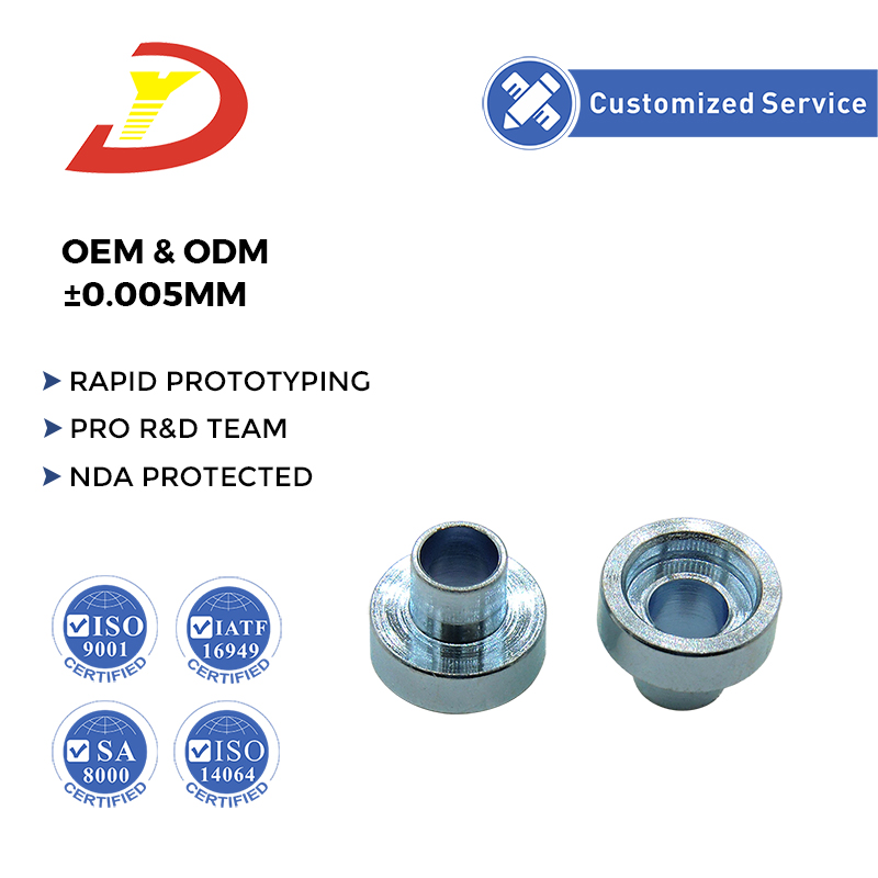 Blind Hole Through Hole Sleeve CNC Turning Part Zinc Plating Carbon Steel Rivet Nut Stud