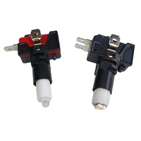 Accessoires pour machines de jeux d'arcade, boutons en plastique colorés de 98 mm avec ampoule LED, bouton poussoir, interrupteur, anglais