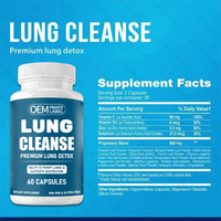 Capsule OEM/ODM de désintoxication et de nettoyage des poumons pour la santé respiratoire, le soulagement du mucus et le bien-être naturel