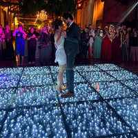 Lumière de scène LED RGB matricielle sans fil portable en alliage d'aluminium DC24V, contrôlée par DMX512, classée IP67, pour DJ de fête de mariage et piste de danse