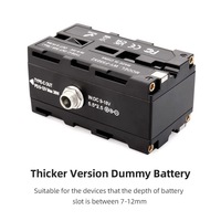 Adaptateur d'alimentation de batterie factice type-c vers double face NP-F550/570/770/970 avec câble à ressort flexible de sortie type-c 5-12V