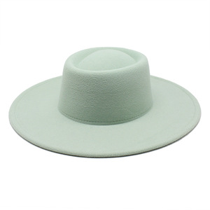 Sombrero Fedora de Ala Ancha de 9.5 cm, Sombrero Panamá de Fieltro de Lana, Estilo <span class=keywords><strong>Jazz</strong></span> - Product Image 3