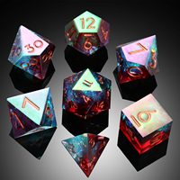 Porte-dés à rouler D&D personnalisable en résine à bords tranchants, ensemble de dés à noyau liquide pour RPG Dungeons and Dragons