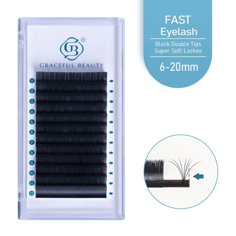 Best Quality Fast Fanning Thick Eyelash Extension Lashes OEM Service With Private Label