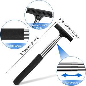 Araba ayna yağmur damlaları için taşınabilir otomatik ayna silecek temizleyici teleskopik uzun çubuk araba dikiz aynası silecek - Product Image 3