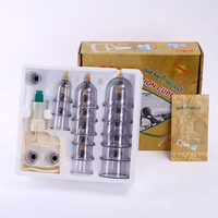Vente en gros ensemble de ventouses sous vide en plastique traditionnel chinois 32 tasses Massage thérapeutique Hijama 18 tasses pour le style du feu arrière