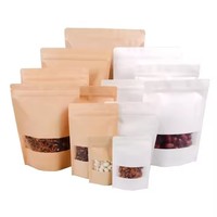 Paquet sur pied en papier kraft personnalisé de qualité alimentaire sacs zip-lock debout cône beurre de karité noix de cajou noyau collations en plastique