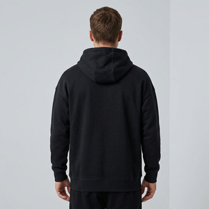 <b>Black</b> Solid Hooded <b>Hoodies</b> High Street Heavyweight Premium Blank Custom Pullover Loose Fit Unisex <b>Mens</b> Oversized Streetwear Bulk - Product Image 2