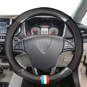 Factory Direct Selling Hochwertiges Autozubehör Bunte Linien Leder Lenkrad abdeckung - Product Image 4