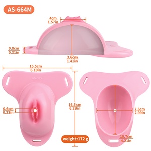 Verrou de chasteté en silicone Sissy, vulve réaliste, dispositif de retenue du pénis, anti-éjaculation, jouet de chasteté masculin, produits sexuels pour adultes, vente en gros - Product Image 6