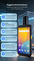 RTK PDA 8Core Layar HD 6.0 Inci Android14 Perangkat Terminal Genggam IP67 WIFI 4G NFC untuk Survei dan Pemetaan Kinematik Waktu Nyata