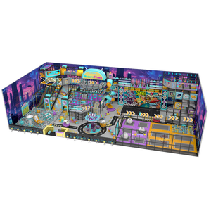 Aoleao Custom Cyberpunk Graffiti High-Capacity <b>Indoor</b> Playground Equipment Ball Pool Trampoline <b>Slide</b> Interactive Projection for - Product Image 4