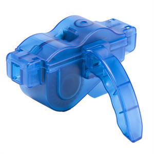 Limpiador de cadena de bicicleta de plástico azul, limpiador de cadena reutilizable para mantenimiento de bicicletas de montaña, herramienta de limpieza - Product Image 3