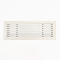 Grille de ventilation décorative en aluminium à longueur réglable, à simple couche, pour sortie d'air conditionné central