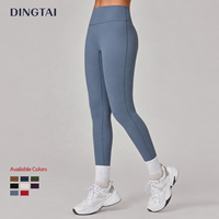 Leggings taille haute Dingtai à dos en V pour femme, effet push-up, coupe ajustée, respirants, pour yoga et pickleball