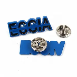 Bulk Custom 3D Letters Logo Soft Enamel Metal Lapel Pins Maker for Souvenir