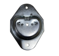 Anneau de fixation en D encastré pour camion, plaqué zinc, pour fixation au sol d'un remorque