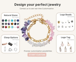 กำไลข้อมือสแตนเลสประดับด้วยหินธรรมชาติ 12 ราศี ปรับแต่งได้  เครื่องประดับโหราศาสตร์สำหรับร้านขายของขวัญ สั่งซื้อจำนวนมาก - Product Image 2