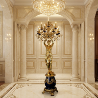 Statue de Jeune Fille en Bronze Patiné Antique, Sculpture 3D avec Globes Lumineux pour Décoration Intérieure de Luxe, Cadeau de la Fête Nationale