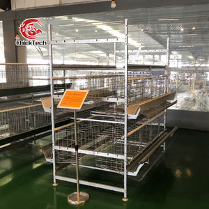 Cage automatique pour poulets de chair de <span class=keywords><strong>type</strong></span> H à 4 niveaux avec système d'alimentation et d'abreuvement à piles pour l'élevage de volailles - Product Image 1