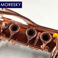 MORESKY Professional Mopane Wood Clarinet BB Tone Rose Gold Copper-Nickel Keys Customizable Soprano M16 (OEM) Made in China