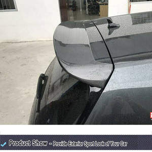 Pour VW <span class=keywords><strong>GOLF</strong></span> <span class=keywords><strong>7</strong></span> VII MK7 <span class=keywords><strong>GTI</strong></span> R 2014-17 Aileron de toit arrière en Fiber de carbone lèvre d'aile supérieure - Product Image 3