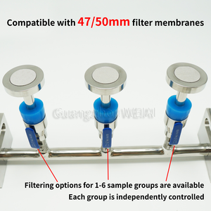 WEIAI 3/6-Platz-Filterhalter-Einheit 47/50mm für Labor, Lebensmittel, Wasser, Mikrobiologie-Tests, 316L Edelstahl Vakuumfiltrationsverteilerbasis - Product Image 5
