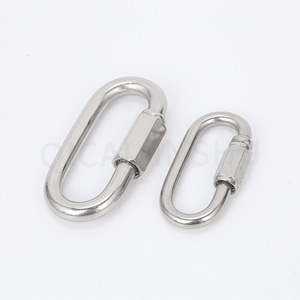 Stainless Steel <b>Quick</b> Connect Oval Carabiner <b>Link</b> M3.5 M12 DIN6799 Metric C Shape - Product Image 3