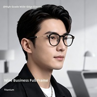 Monture de lunettes de vue rétro japonaise de style vintage TARO, conçue par des designers, à monture large, en acétate, forme polygonale, pour verres à haute correction AC