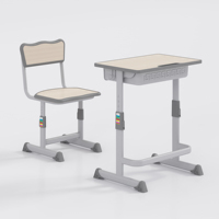 Ensemble de bureau et de chaise pour étudiants réglable en hauteur, mobilier scolaire