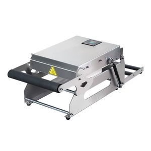 Scellant de plateau manuel de table compatible avec les contenants de plateau de film laminé en pâte biodégradable scellables en plastique et personnalisés - Product Image 4