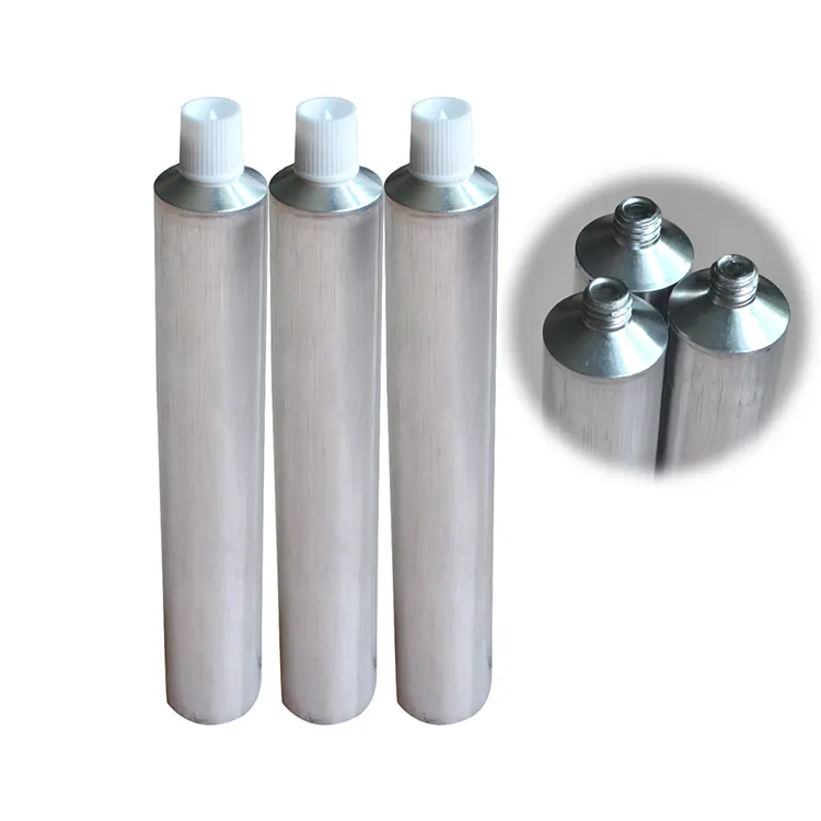30ml Silber Aluminium Leere Zahnpasta tuben/Nadel Schraub deckel Unversiegelt Großhandel Metallrohr behälter