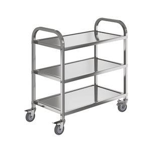 รถเข็นสนามบินสแตนเลสสตีลทนทานต่อการเกิดสนิมแบบ2025รถเข็นงานประดิษฐ์ทำจากเหล็กสำหรับโรงแรมร้านอาหาร - Product Image 1