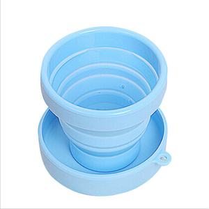 Hot Sale Round Folding Travel Coffee <strong>Cup</strong> Non Spill Toddler Portable <strong>Collapsible</strong> Silicone Baby Tea <strong>Cup</strong> With Lids - Product Image 3