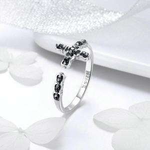 Design elegante Gothic Black Zircon <span class=keywords><strong>Retro</strong></span> <span class=keywords><strong>Ring</strong></span> 925 Sterling Silver Adequado para homens e mulheres - Product Image 6