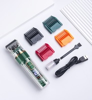 Kit de Toilettage Professionnel pour Chiens, Tondeuse Électrique Sans Fil à Faible Bruit pour Animaux de Compagnie avec Peignes et Ciseaux