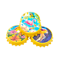 Décapsuleur magnétique personnalisé GERADA OEM en forme de casquette, vierge, en ABS et métal, 8x8 cm, avec logo par sublimation