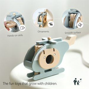 Trieur d'avion Montessori en <span class=keywords><strong>bois</strong></span> intelligent, jouet fait à la main pour bébé, sac éducatif pour enfants, bricolage unisexe - Product Image 1
